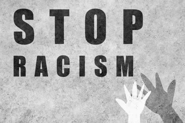 Stop Racisme Ontwerp Met Handen Van Verschillende Kleuren Culturen Van — Stockfoto