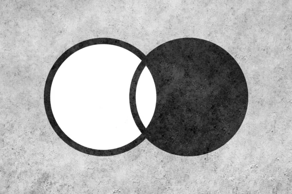 Design Mit Einem Schwarz Weißen Kreis Vereint Mit Einer Kraftvollen — Stockfoto