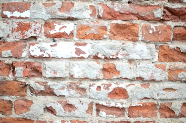 old broken brick wall
