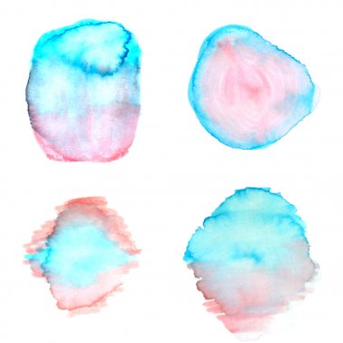 Yumuşak mavi ve pembe suluboya arka planlar. Kartların romantik tasarımı, davetiyeler, düğünler, doğum günleri, Sevgililer Günü, Kadınlar Günü.