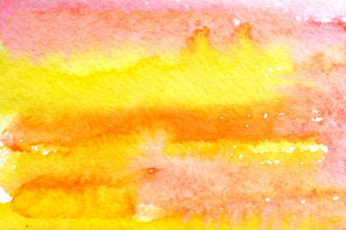 Parlak sarı suluboya arka planlar. Fırça darbeleri. Tatil, davetiye, düğün, doğum günü, tebrik kartı, poster için tasarım.