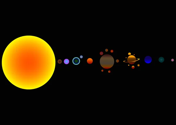 Fond spatial. Système solaire, galaxie . — Image vectorielle