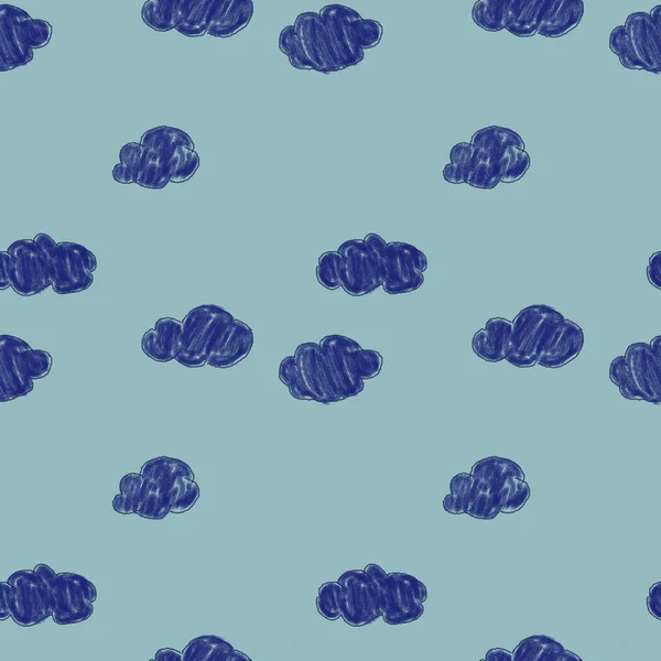 Patrón sin costuras. Cielo, nubes. Textura azul. Diseño para offic —  Fotos de Stock