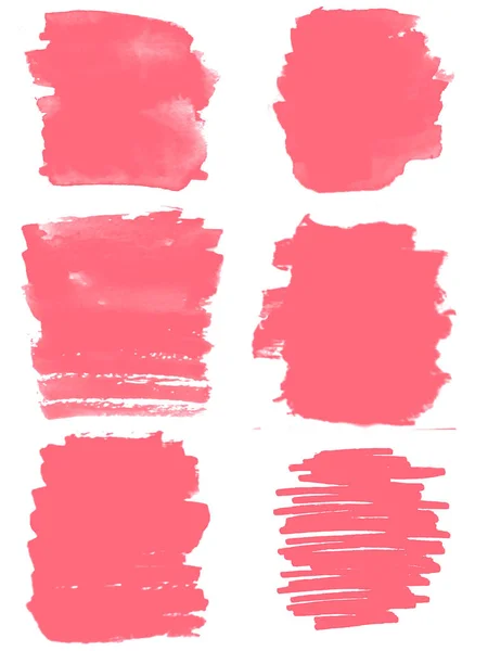 Set of pink watercolor backgrounds. Design of cards, flyers, inv — Stock Photo, Image