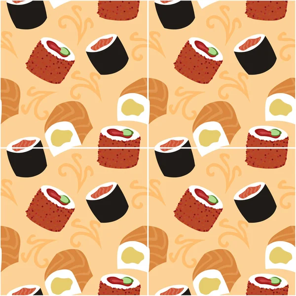 Wzór Sushi. Wzór na sztandar, plakat, kartki okolicznościowe, serwetki, — Zdjęcie stockowe