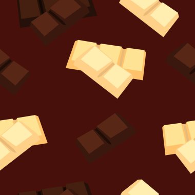 Desen çikolata. Beyaz ve koyu çikolata. 