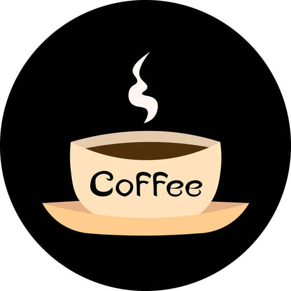 Uma xícara de café quente. Design para logotipo, ícone, cafeteria. — Fotografia de Stock