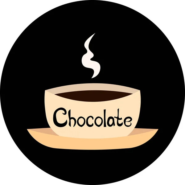 A cup of hot chocolate. Design for logo, icon, coffee house. — Stock Photo, Image