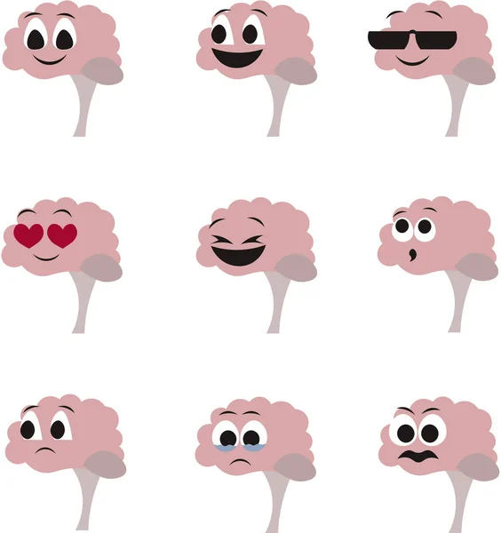Órganos del cuerpo humano en el estilo de dibujos animados. Cerebro, salud . — Foto de Stock