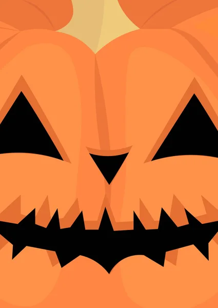 Postcard Halloween. Pumpkin. Design for invitations, cards, wall — Stock Vector