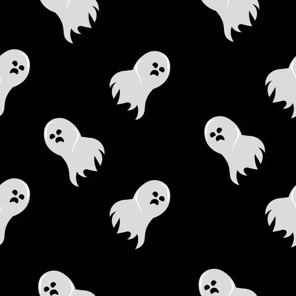 Patrón fantasma. Diseño de Halloween para envolver regalos, ropa, post — Archivo Imágenes Vectoriales