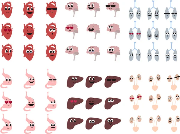 Hospital set. Systems and organs of the human body. Design for m — Stock Illustration Hospital set. Systems and organs of the human body. Design for m Stock Illustration