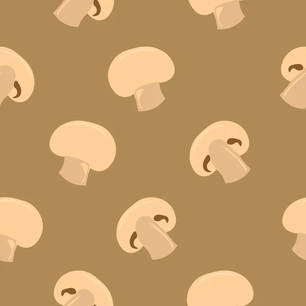 Візерунок білих грибів. малюнок для душі і друку — стоковий вектор