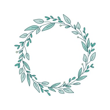 El ile çizilen Doodle çerçeveleri ve sınırları vektör kümesi. Handdrawn elemanları, çiçekler, dalları, süsler ve flourishes