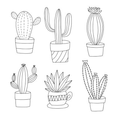 El ile çizilen Doodle çerçeveleri ve sınırları vektör kümesi. Handdrawn elemanları, çiçekler, dalları, süsler ve flourishes