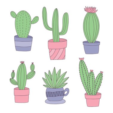 El ile çizilen Doodle çerçeveleri ve sınırları vektör kümesi. Handdrawn elemanları, çiçekler, dalları, süsler ve flourishes