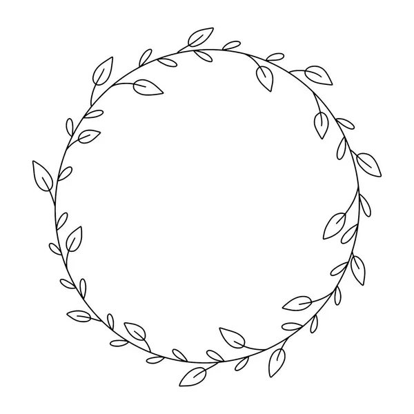 El ile çizilen Doodle çerçeveleri ve sınırları vektör kümesi. Handdrawn elemanları, çiçekler, dalları, süsler ve flourishes