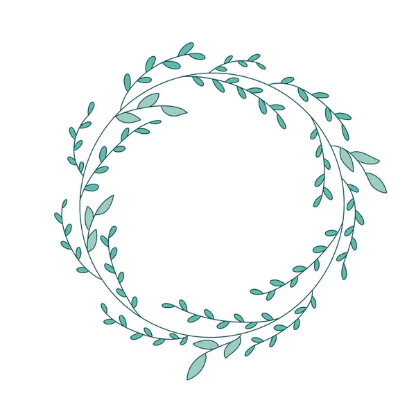 Векторный Набор Нарисованных Руки Штрихов Границ Ручные Элементы Цветы Ветви — стоковый вектор