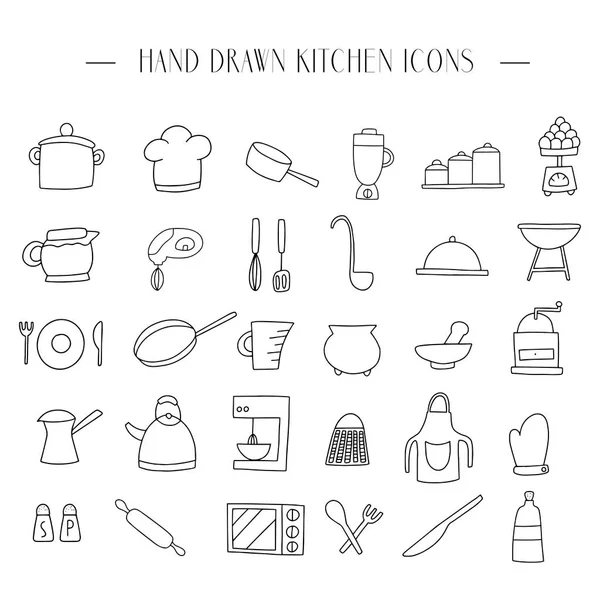 Food Hand Drawn Doodles Sketchy Hand Drawn Food Icon Symbols — Stock Vector