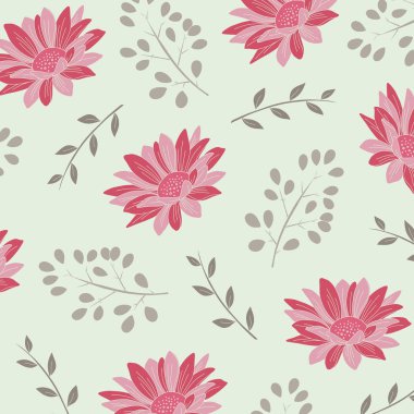 Vintage Zarif Çiçek Desen. Çiçek tasarımları ile zarif arka plan. Dijital Baskı ve Süblimasyon Tekniklerine İyi Geliyor. 