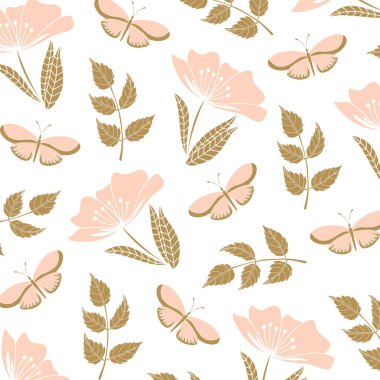 Vintage Zarif Çiçek Desen. Çiçek tasarımları ile zarif arka plan. Dijital Baskı ve Süblimasyon Tekniklerine İyi Geliyor. 