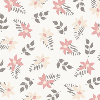 Vintage Zarif Çiçek Desen. Çiçek tasarımları ile zarif arka plan. Dijital Baskı ve Süblimasyon Tekniklerine İyi Geliyor. 