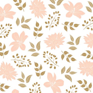 Vintage Zarif Çiçek Desen. Çiçek tasarımları ile zarif arka plan. Dijital Baskı ve Süblimasyon Tekniklerine İyi Geliyor. 