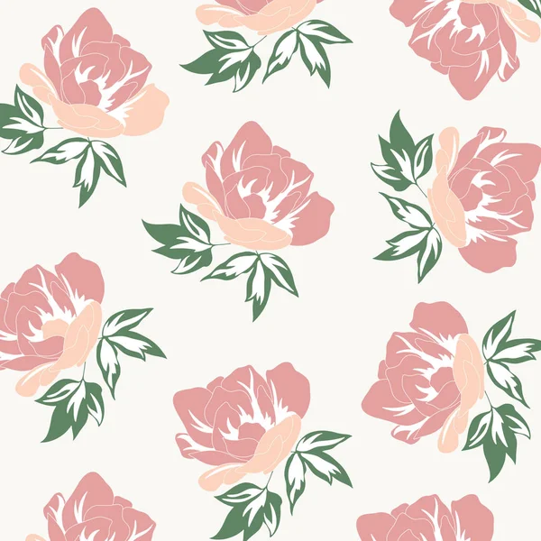 Vintage Elegante Patrón Floral Fondo Elegante Con Diseños Florales Bueno — Archivo Imágenes Vectoriales