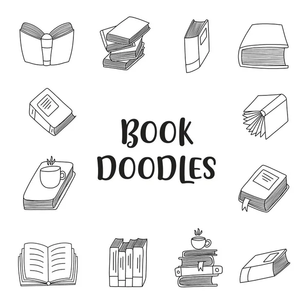 Kézzel Rajzolt Könyv Doodles — Stock Vector