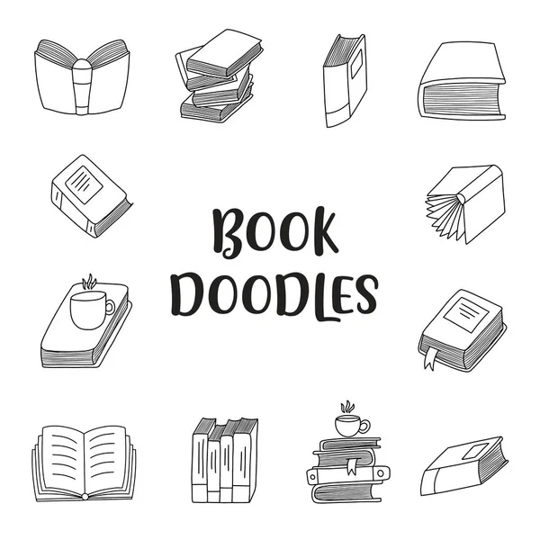 Elle çizilmiş Kitap doodle'ları.