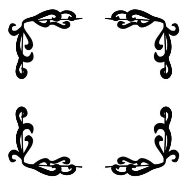 Elle çizilmiş karalama çerçeveleri ve kenarlıkları kümesi. 