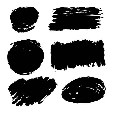 Sanatsal el çizilmiş kalem fırçalar kümesi. El çizilmiş grunge pürüzlü marker beyaz arka plan üzerinde izole altı çizer 