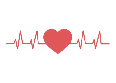 Kalp atışı çizgisi. Kalp atışı vektör illüstrasyonu.