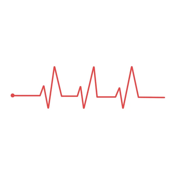 Лінія Серцебиття Серцебиття Векторні Ілюстрації — стоковий вектор