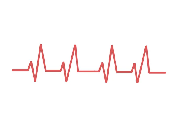 Heartbeat Lijn Heartbeat Vector Illustratie — Stockvector