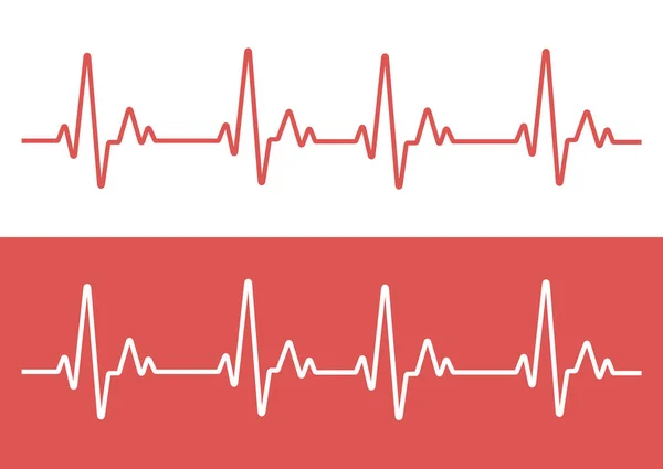 Heartbeat Lijn Heartbeat Vector Illustratie — Stockvector