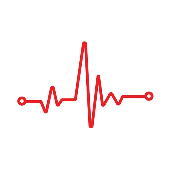 Linha Batimento Cardíaco Ilustração Vetor Batimento Cardíaco —  Vetores de Stock