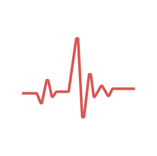 Heartbeat Lijn Heartbeat Vector Illustratie — Stockvector