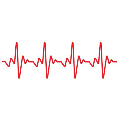 Kalp atışı çizgisi. Kalp atışı vektör illüstrasyonu.