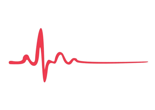 Heartbeat Raden Pulsslags Vektor Illustration — Stock vektor