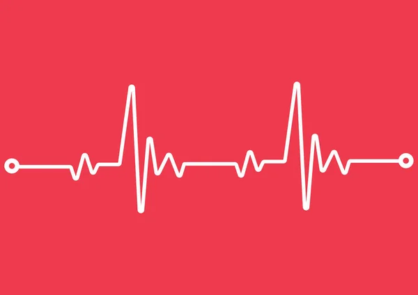 Heartbeat Lijn Heartbeat Vector Illustratie — Stockvector