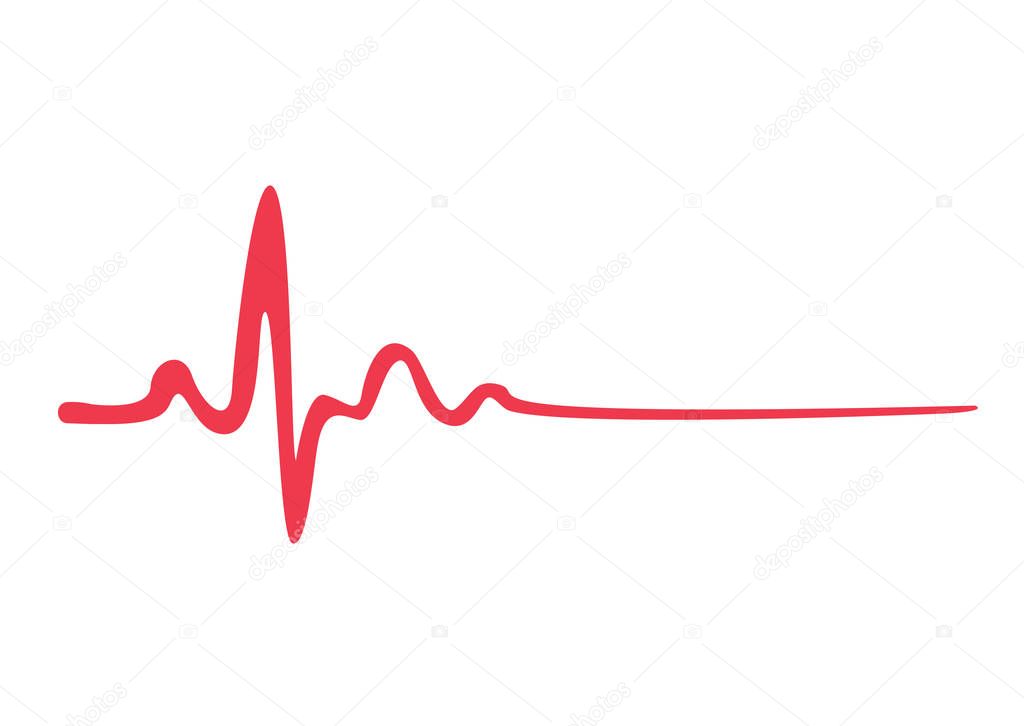 Heartbeat line. Heartbeat vector illustration.