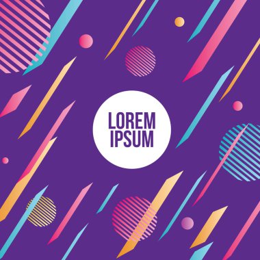 Geometrik soyut Pop Memphis Background.Applicable broşürler, posterler, afiş ve kapakları için. 