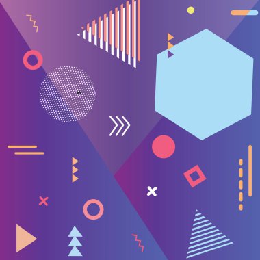 Geometrik soyut Pop Memphis Background.Applicable broşürler, posterler, afiş ve kapakları için. 