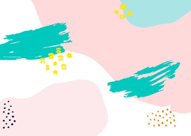 El çizilmiş soyut Pop Memphis Background.Applicable broşürler, posterler, afiş ve kapakları için. 