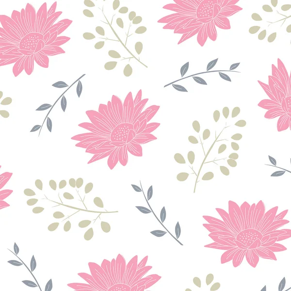 Set Patrón Floral Elegante Vintage Fondo Elegante Con Diseños Florales — Vector de stock