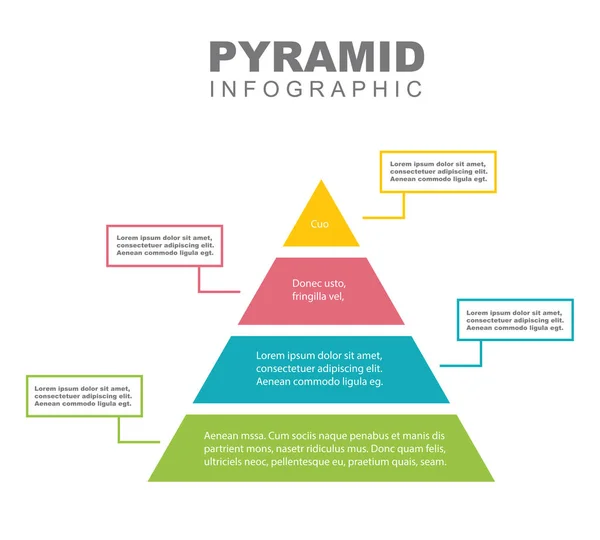 Pyramiden Infografiken Trichterpyramide Mit Diagrammen — Stockvektor