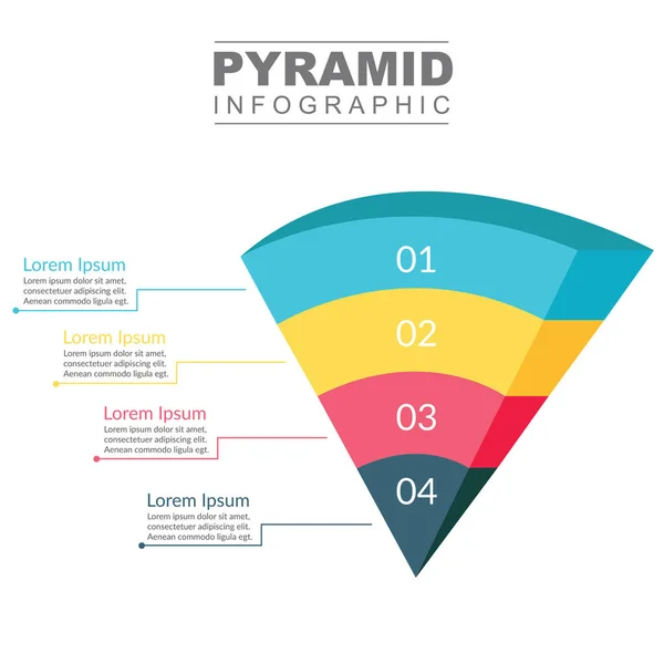 Pyramiden Infografiken Trichterpyramide Mit Diagrammen — Stockvektor