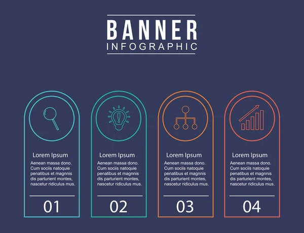 Modelo Infográficos Negócios Com Opções Gráfico Processo Modelo Negócio Vetorial — Vetor de Stock