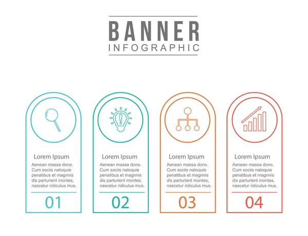 Modelo Infográficos Negócios Com Opções Gráfico Processo Modelo Negócio Vetorial — Vetor de Stock